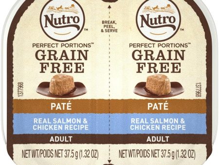 Nutro Perfect Portions Adult Grain Free Salmon & Chicken Pate Wet Cat Food Trays Discount