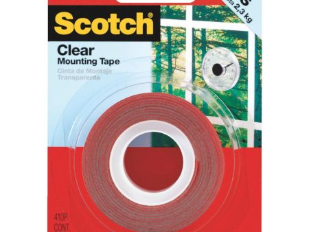 3M Scotch 1 In. x 60 In. Clear Double-Sided Mounting Tape (5 Lb. Capacity) For Sale