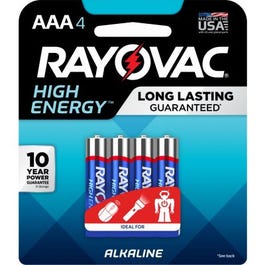 Alkaline Batteries, AAA, 4-Pk. Online now