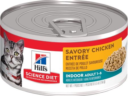 Hill s® Science Diet® Adult Indoor Savory Chicken Entrée cat food (5.5 oz) Discount