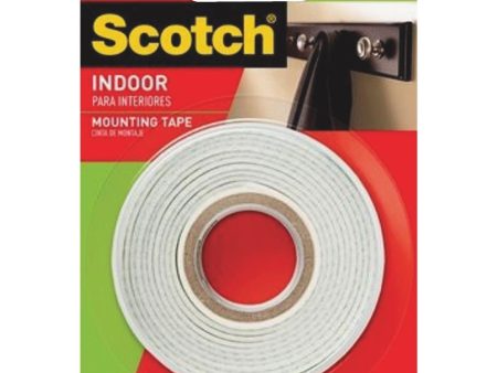 3M Scotch 1 2 In. x 80 In. White Indoor Double-Sided Mounting Tape (9 Lb. Capacity) For Cheap