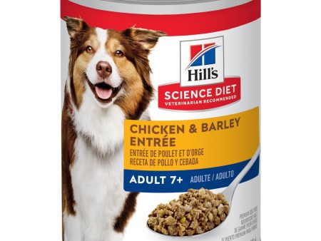 Hill s Science Diet Adult 7+ Chicken & Barley Entrée Dog Food (13 oz) Discount