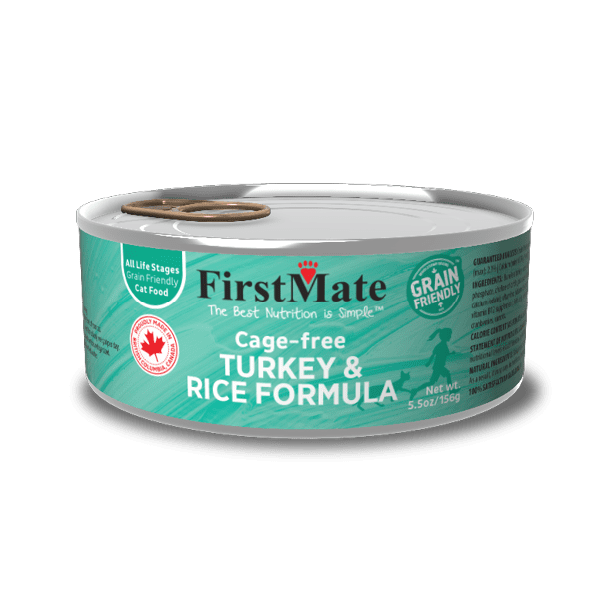 FirstMate Grain Friendly Cage-Free Turkey with Rice Canned Cat Food Supply