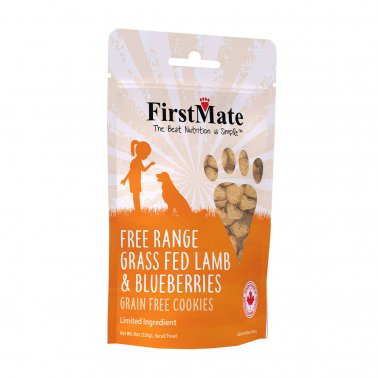 FirstMate Free Range Grass Fed Lamb with Blueberry Treats for Dogs Online now