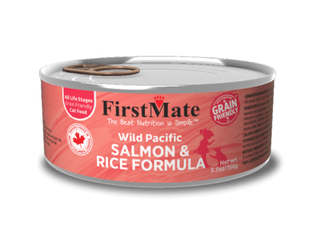 FirstMate Grain Friendly Wild Pacific Salmon & Rice Formula Canned Food for Cats Supply