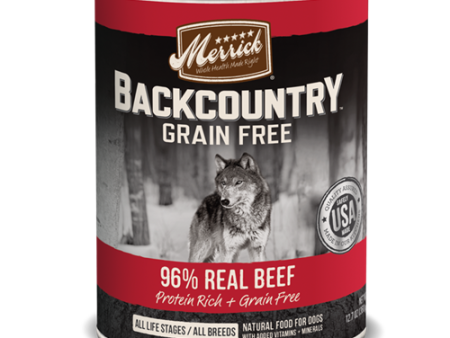 Merrick Grain Free Backcountry 96% Real Beef Recipe Canned Dog Food Supply