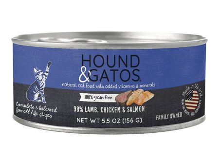 Hound & Gatos Grain Free Lamb, Chicken & Salmon Canned Cat Food Cheap