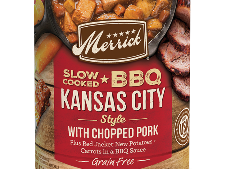 Merrick Grain Free Slow-Cooked BBQ Kansas City Style Chopped Pork Wet Dog Food Supply