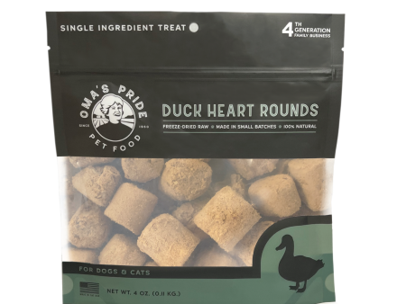 Oma s Pride Freeze-Dried Duck Heart Rounds for Dogs and Cats Fashion