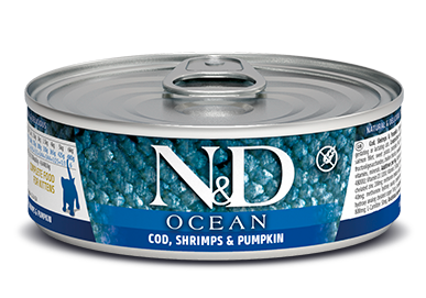 Farmina Natural & Delicious Ocean Tuna, Cod, Shrimp and Pumpkin Canned Kitten Food For Sale