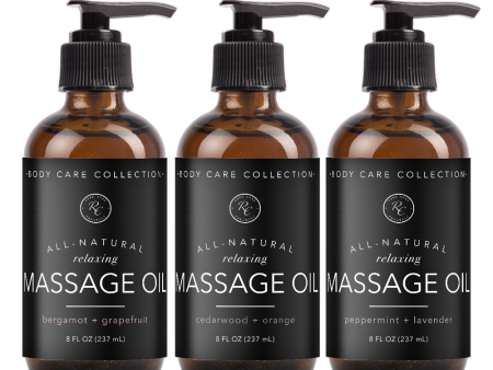 MASSAGE OIL BUNDLE | 8 oz | VARIETY OF 3 Online Hot Sale